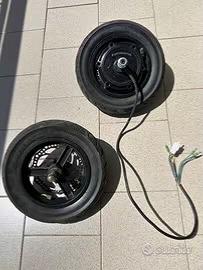 Coppia ruote monopattino elettrico 10" con motore