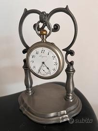 Antico orologio da tasca Longines 1908 e supporto