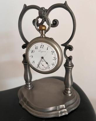 Antico orologio da tasca Longines 1908 e supporto