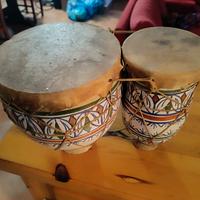 bongo tamburo doppio in ceramica 