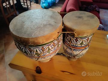 bongo tamburo doppio in ceramica 