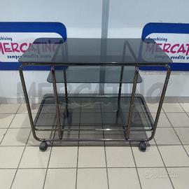 CARRELLO PORTA TV 3 PIANI VETRO