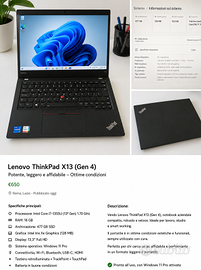 Lenovo ThinkPad X13 Gen 4 - Intel Core i7