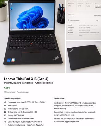 Lenovo ThinkPad X13 Gen 4 - Intel Core i7