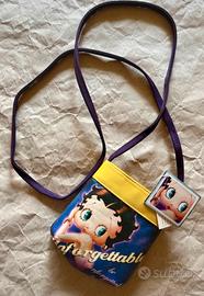 Betty Boop mini borsa a tracolla vintage Y2K nuova