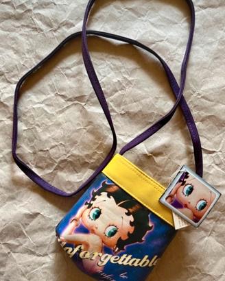 Betty Boop mini borsa a tracolla vintage Y2K nuova