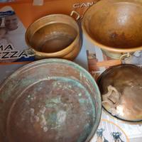 set di pentole paiolo rame