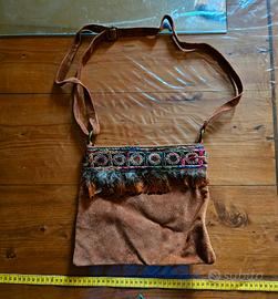 borsa borsetta a spalla in pelle vera