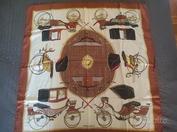 Foulard Hermès seta "Les vectures a tranformation"