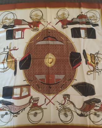 Foulard Hermès seta "Les vectures a tranformation"