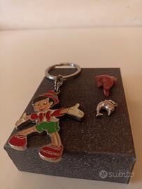 portachiavi con pinocchio più 2 ciondolini