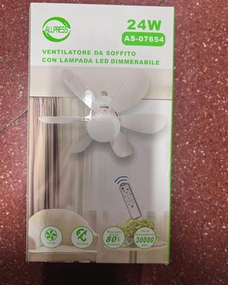 Ventilatore da soffitto con lampada led