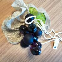 Coppia di Grappoli d'Uva in Vetro di Murano