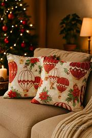 1 federa piu cuscino decorazione natalizia