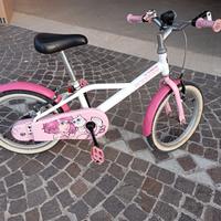 bicicletta bambina  btwin con rotelle