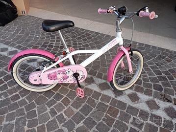 bicicletta bambina  btwin con rotelle