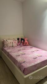 LETTO UNA PIAZZA E MEZZO , CONTENITORE , ECOPELLE