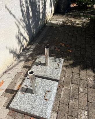 Basamento in granito per ombrelloni da giardino 