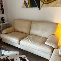 Coppia di divani in pelle