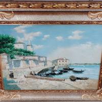 Quadro  olio su tela grande.