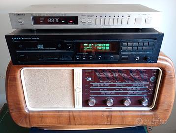 CD player Onkyo DX2500 tuner Technics, radio epoca
