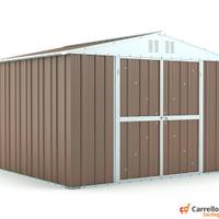 Box capanno giardino Acciaio 327x269 tortora