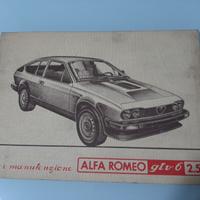 ALFA ROMEO GTV 6 2.5  USO E MANUTENZIONE ORIGINALE