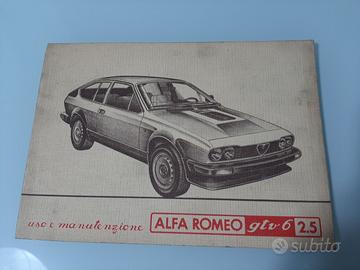 ALFA ROMEO GTV 6 2.5  USO E MANUTENZIONE ORIGINALE