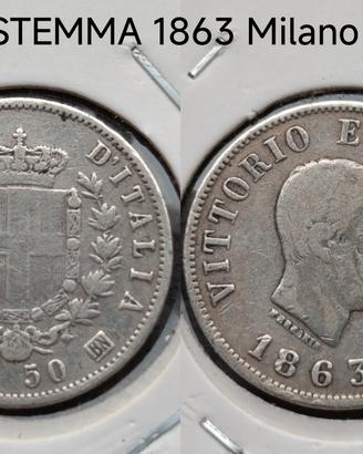 50c STEMMA 1863 M 35€