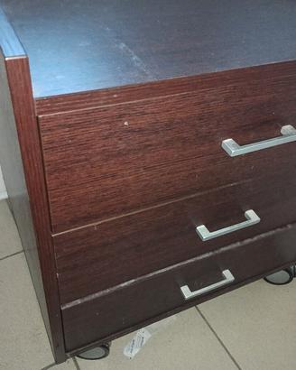 cassettiera in legno