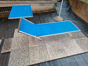 lettino mare in alluminio 