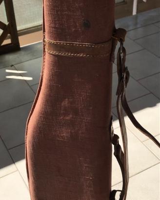 Custodia fucile vintage  tessuto e pelle