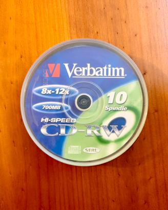 Campana 10 CD-RW Verbatim 700MB Hi-Speed nuova