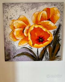 3 Quadri dipinti a olio pitture
