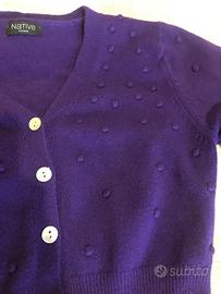 Maglioncino viola a vita stretta