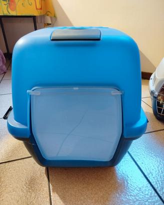 Trasportino e lettiera per gatto