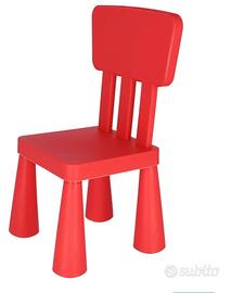 Sedia Ikea Mammut rossa nuova
