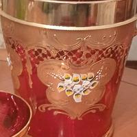 servizio di murano con rifiniture in oro mai usato