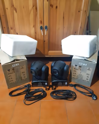 Teste mobili effetti luce led dj feste discoteca