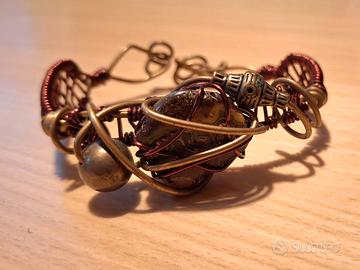 Gioello handmade wire wrapping con Opale Australia