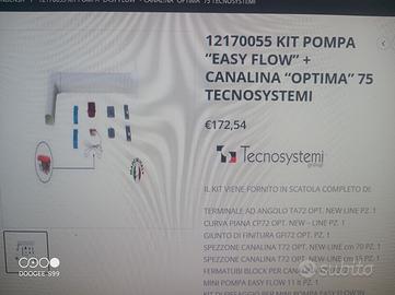 Kit pompa EASY FLOW + Canalina OPTIMA  TECNOSYSTEM