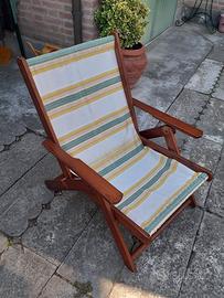 poltrona in legno pieghevole vintage 