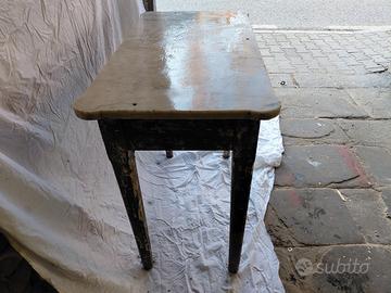 Tavolo antico con pietra di marmo 