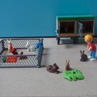 6140 Playmobil - Bambini Con Recinto Conigli
