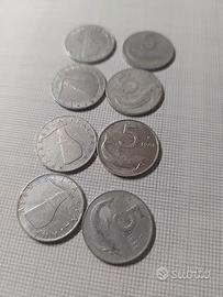 Lotto 76 monete da 5 lire '52 '80 10 lire '52 '89