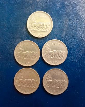 Monete Regno d'Italia 50 c. Leoni, Buoni da 2 lire