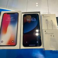 Iphone X 256Gb Argento + Caricatori apple