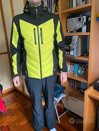 Completo sci uomo Icepeak nero e giallo fluo