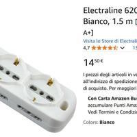 Ciabatta Multipresa Electraline 9Posti Salvaspazio