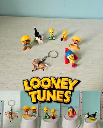 Action Figures Looney Tunes Lotto 7 pezzi